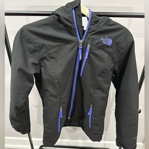 🖤The North Face🖤 Black and Purple Girl Large Hooded Winter Parka